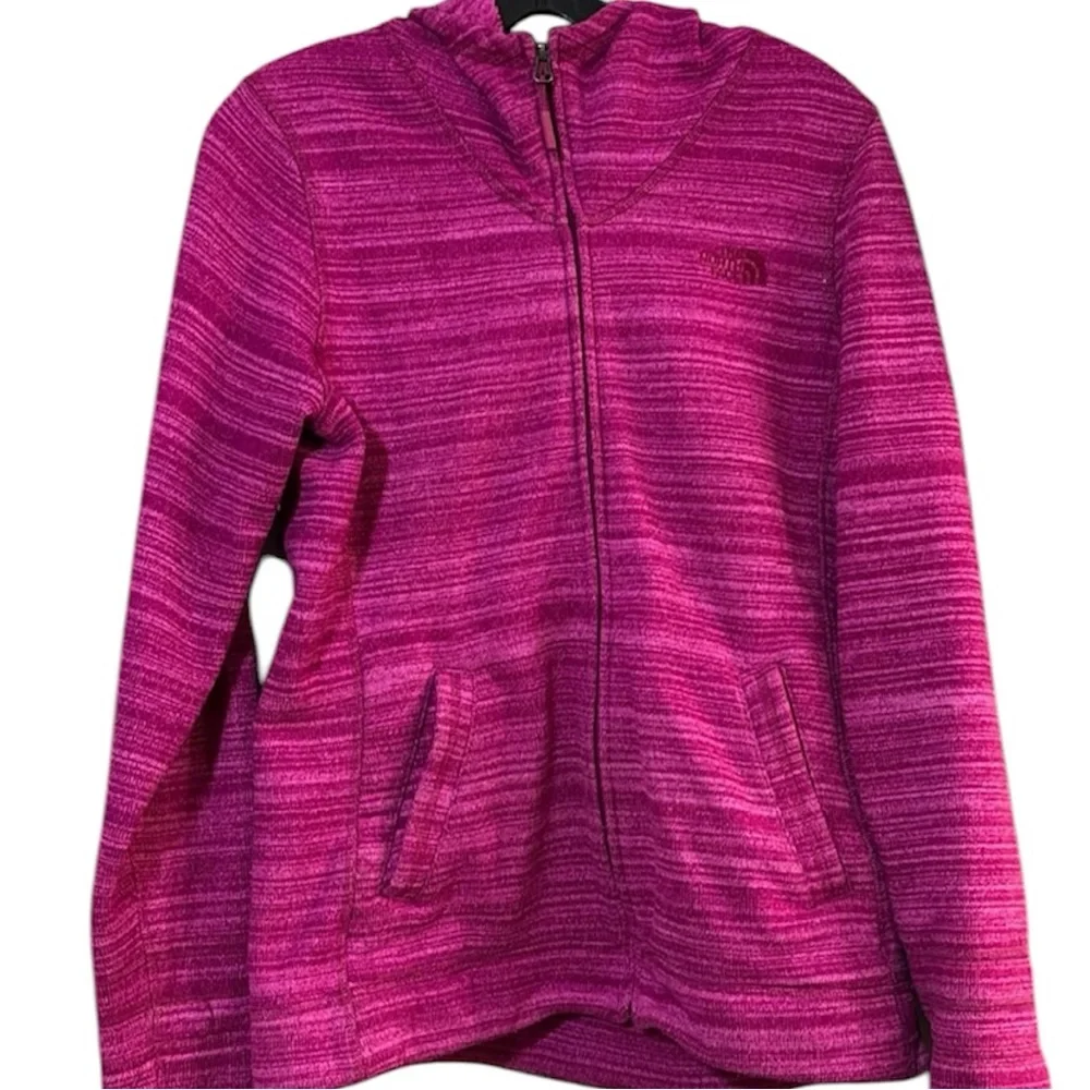 North Face hot pink hooded jacked size M